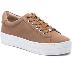 EUC - J Slides Suede Platform Sneakers